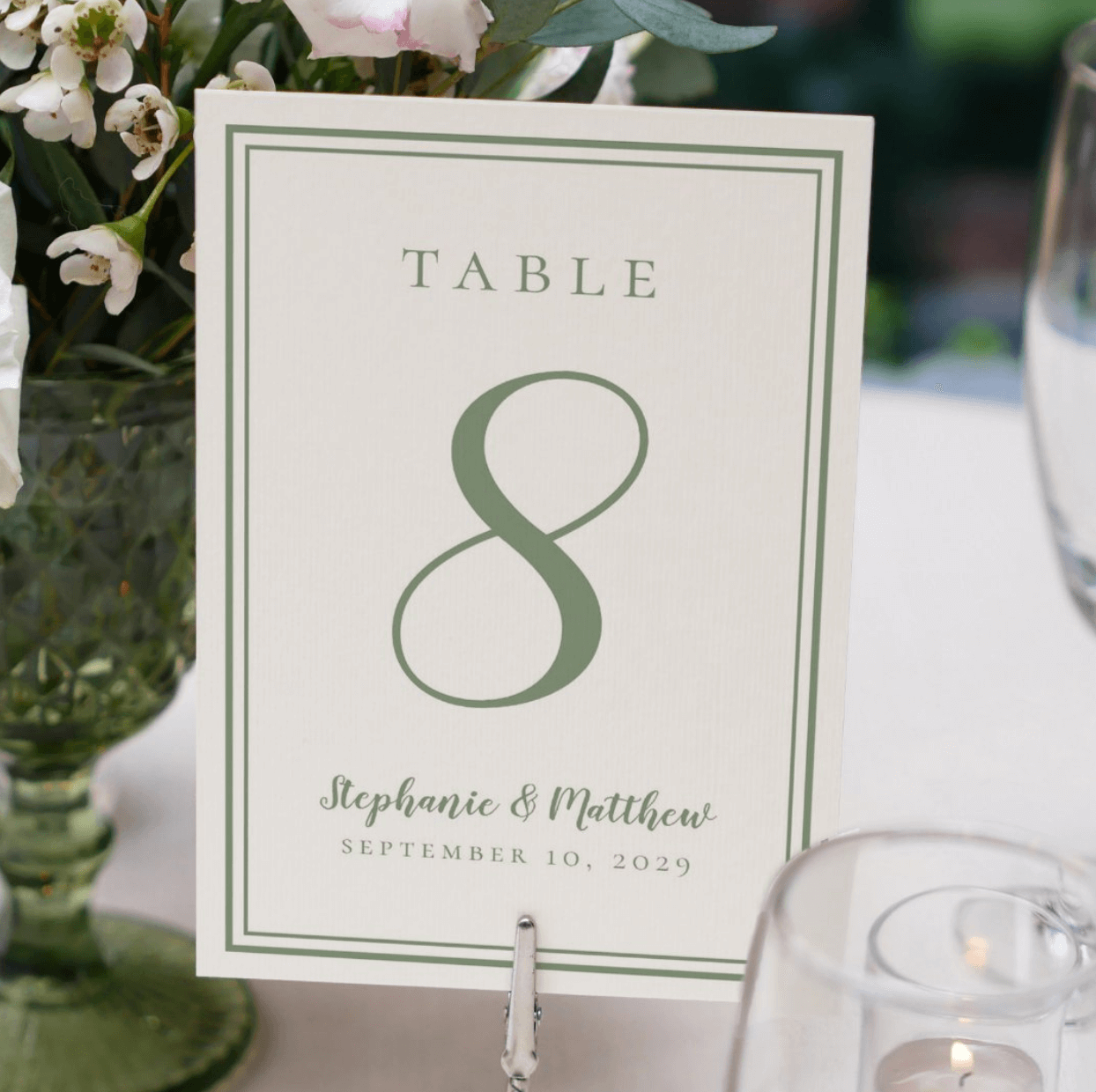 name and table signs - Wedding Table Decorations